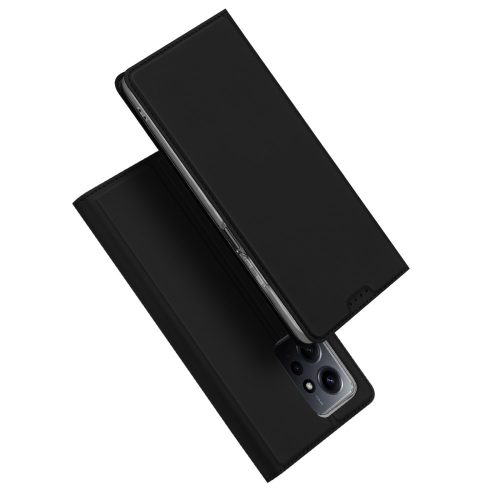 RMPACK Xiaomi Redmi Note 12 4G Notesz Tok Mágneses DUX DUCIS Skin Pro Series Kitámasztható Kártyatartóval Fekete