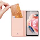 RMPACK Xiaomi Redmi Note 12 4G Notesz Tok Mágneses DUX DUCIS Skin Pro Series Kitámasztható Kártyatartóval Rózsaarany