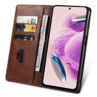 RMPACK Xiaomi Redmi Note 12S 4G Notesz Tok Business Series V2 Kitámasztható Bankkártyatartóval Barna