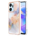 RMPACK Honor X7a Szilikon Tok Marble RMPACK Style Márvány Mintázattal Milky A02