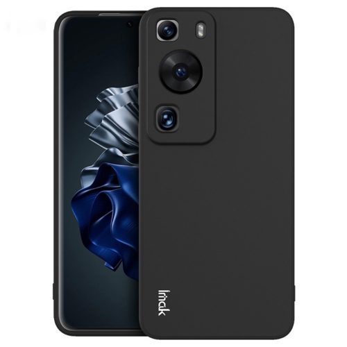 RMPACK Huawei P60/P60 Pro Szilikon Tok IMAK UC-4 Series Kamera Lencse Védő Kerettel Drop-Proof Fekete