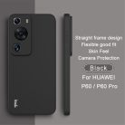 RMPACK Huawei P60/P60 Pro Szilikon Tok IMAK UC-4 Series Kamera Lencse Védő Kerettel Drop-Proof Fekete