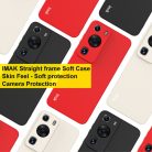 RMPACK Huawei P60/P60 Pro Szilikon Tok IMAK UC-4 Series Kamera Lencse Védő Kerettel Drop-Proof Fekete