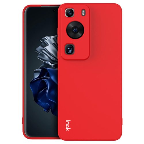 RMPACK Huawei P60/P60 Pro Szilikon Tok IMAK UC-4 Series Kamera Lencse Védő Kerettel Drop-Proof Piros