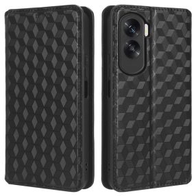   RMPACK Honor 90 Lite 5G Tok Notesz Karbon Mintázattal Kártyartartóval Kitámasztható Fekete