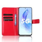 RMPACK Honor 90 Lite 5G Notesz Tok Business Series V3 Kitámasztható Kártyatartóval Piros