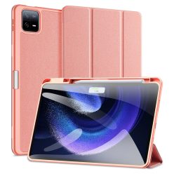   RMPACK Xiaomi Pad 6 / Pad 6 Pro Notesz Tok DUX DUCIS Domo Series Kitámasztható 2in1 PU+TPU SmartCover Rózsaszín