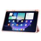 RMPACK Xiaomi Pad 6 Pro / Pad 6 Tok Notesz Kitámasztható Tri-Fold Series + Smart Pen Ceruza Tartóval Rózsaszín