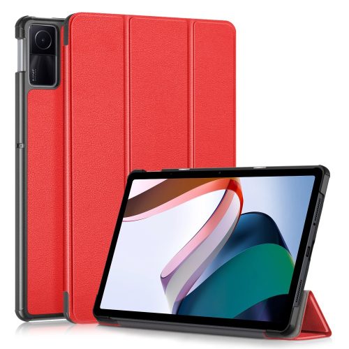 RMPACK Xiaomi Redmi Pad SE Tok Tri-Fold Series Notesz Kitámasztható Piros