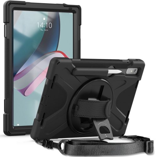 RMPACK Lenovo Tab P11 Pro Gen 2 Tok Ütésállókivitel - Forgatható - Kézpánttal Protective Series Fekete