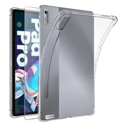   RMPACK Lenovo Tab P11 Pro Gen 2 Tok Szilikon TPU Corners Save Series Áttetsző + Tab P11 Pro Gen 2 Üvegfólia