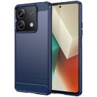 RMPACK Xiaomi Redmi Note 13 5G Szilikon Tok Ütésállókivitel Karbon Mintázattal Sötétkék