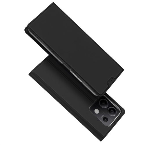 RMPACK Xiaomi Redmi Note 13 5G Notesz Tok Mágneses DUX DUCIS Skin Pro Series Kitámasztható Kártyatartóval Fekete