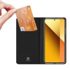 RMPACK Xiaomi Redmi Note 13 5G Notesz Tok Mágneses DUX DUCIS Skin Pro Series Kitámasztható Kártyatartóval Fekete