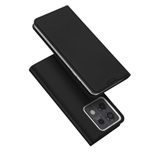 RMPACK Xiaomi Redmi Note 13 Pro 5G Notesz Tok Mágneses DUX DUCIS Skin Pro Series Kitámasztható Kártyatartóval Fekete
