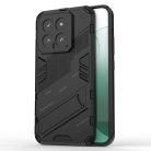 RMPACK Xiaomi 14 Tok Ütésállókivitel Kitámasztható PC + TPU 2in1 Anti-Drop Series Kameralencse védelemmel Fekete