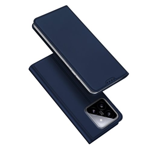 RMPACK Xiaomi 14 Notesz Tok Mágneses DUX DUCIS Skin Pro Series Kitámasztható Kártyatartóval Kék