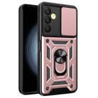 RMPACK Samsung Galaxy A25 5G Ütésálló Tok Best Armor Ring Style + Camera Protector Lencsevédelemmel Rózsaarany