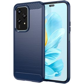   RMPACK Honor 200 Lite 5G Szilikon Tok Ütésállókivitel Karbon Mintázattal Sötétkék