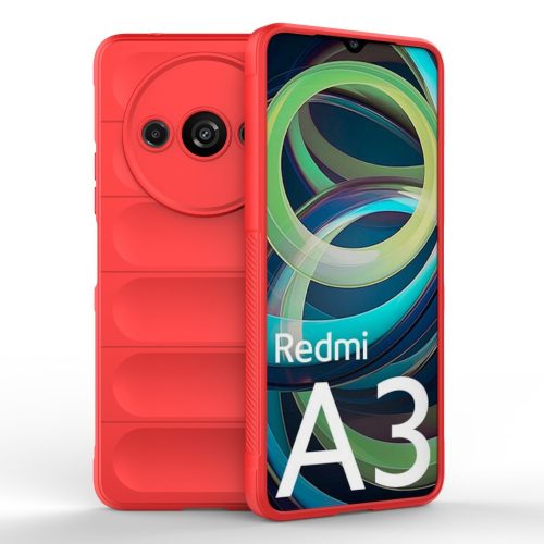 RMPACK Xiaomi Redmi A3 Szilikon Tok Rugged Armor Style 2in1 Shock Piros