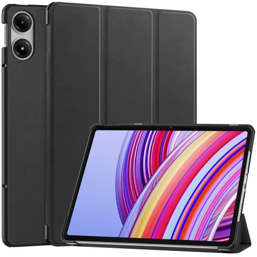 RMPACK Xiaomi Redmi Pad Pro Tok Tri-Fold Series Notesz Kitámasztható - Aktív AutoWake Funkcióval  Fekete