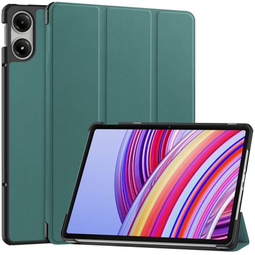 RMPACK Xiaomi Redmi Pad Pro Tok Tri-Fold Series Notesz Kitámasztható - Aktív AutoWake Funkcióval  Zöld