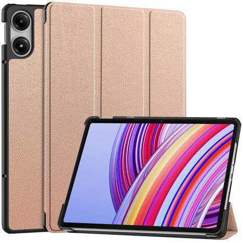 RMPACK Xiaomi Redmi Pad Pro Tok Tri-Fold Series Notesz Kitámasztható - Aktív AutoWake Funkcióval  Rózsaarany