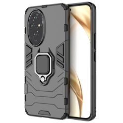   RMPACK Honor 200 5G Védőtok Ring Guard Gyűrűs 2in1 Tok Ütésálló - Kitámasztható TPU Hybrid Fekete