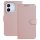 RMPACK Honor 400 Lite 5G Tok Notesz Kártyatartóval - Kitámasztható Wallet Style Rózsaarany